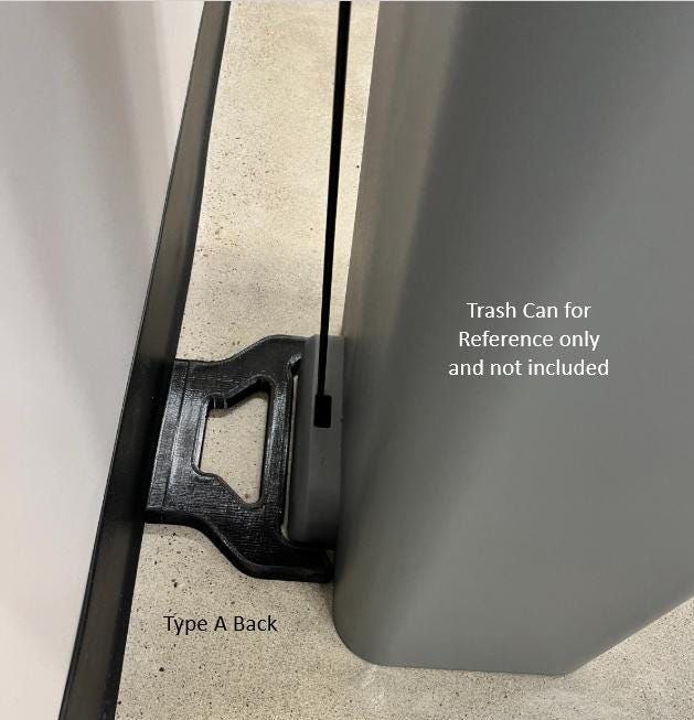 NoScoot: Trashcan Spacer 00210-06 compatible with Better Home & Garden Rectangular Step Can 11.9 gallon