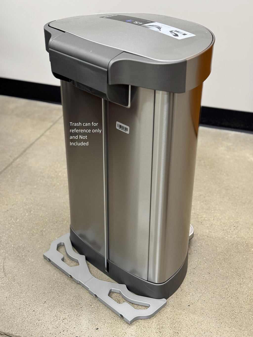 NoScoot: Trashcan Spacer 00210-13 Compatible with SimpleHuman Trash Can 45L Semi-Round Models CW2030 and CW2099