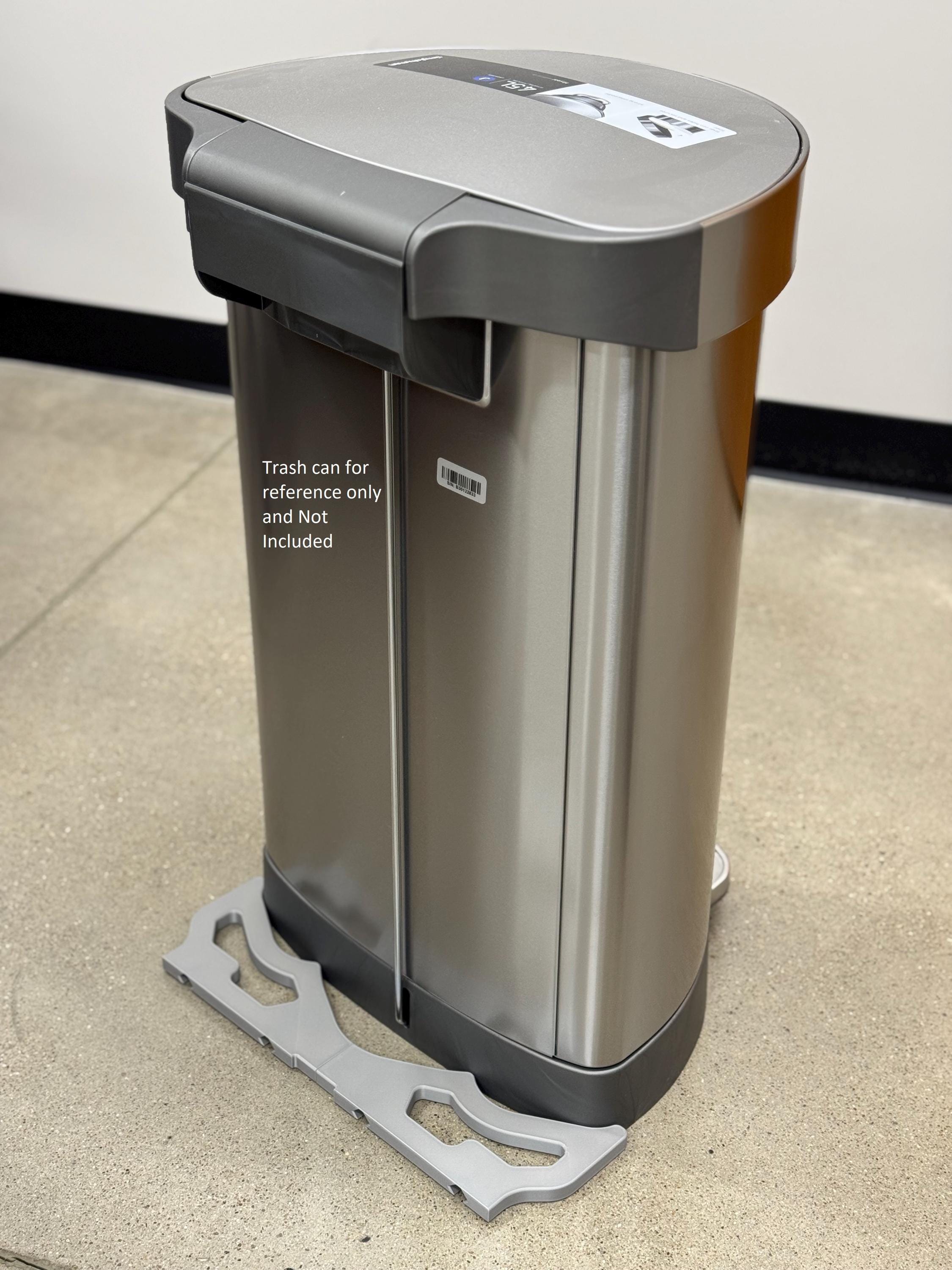 NoScoot: Trashcan Spacer 00210-13 Compatible with SimpleHuman Trash Can 45L Semi-Round Models CW2030 and CW2099