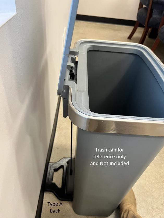 NoScoot: Trashcan Spacer 00210-06 compatible with Better Home & Garden Rectangular Step Can 11.9 gallon