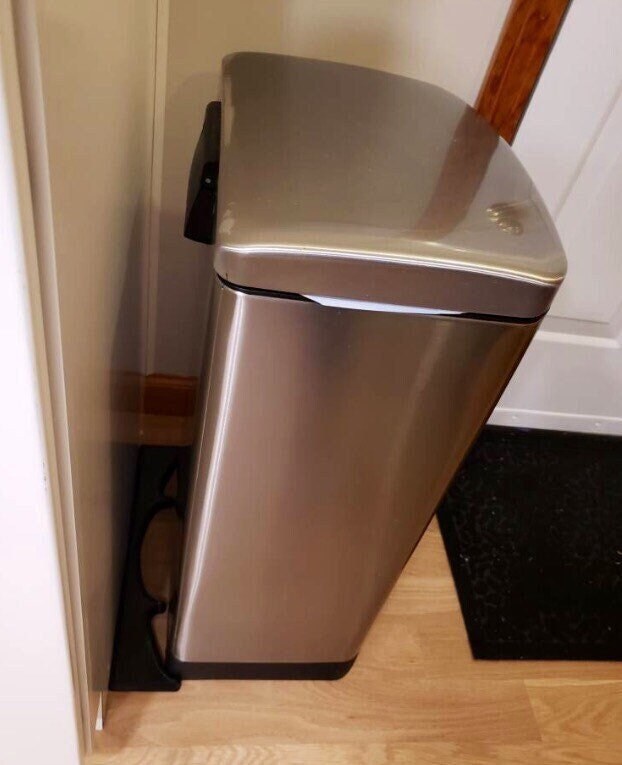 NoScoot: Trashcan Spacer 00210-02 for 15” wide Rectangular Trash Can 3D Printed Compatible with Target Brightroom brand