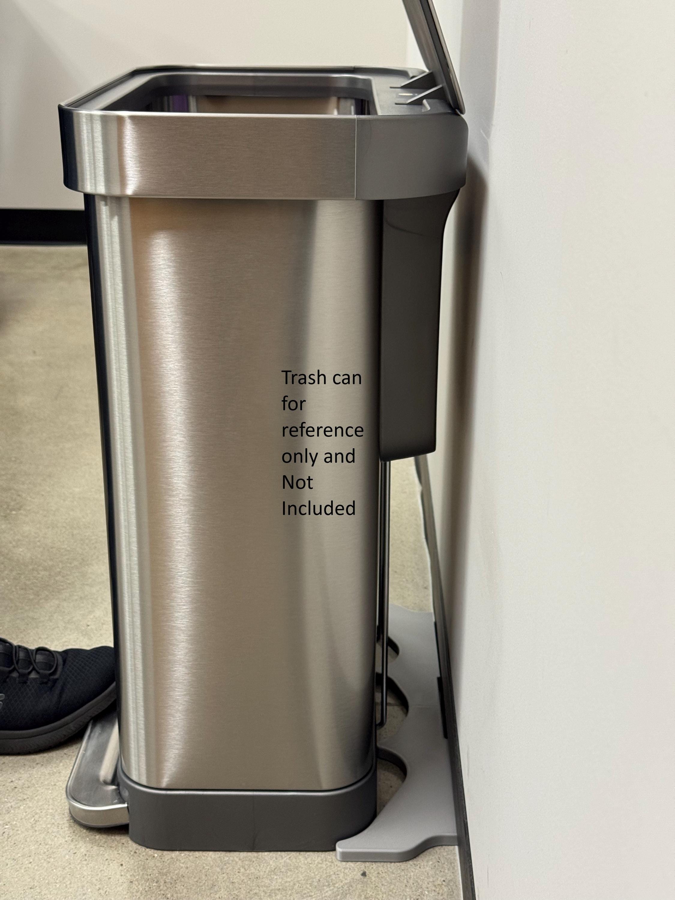 NoScoot: Trashcan Spacer 00210-14 Compatible with SimpleHuman 55L Rectangular Step Can Models CW2023, CW2103, CW2026, and CW2124