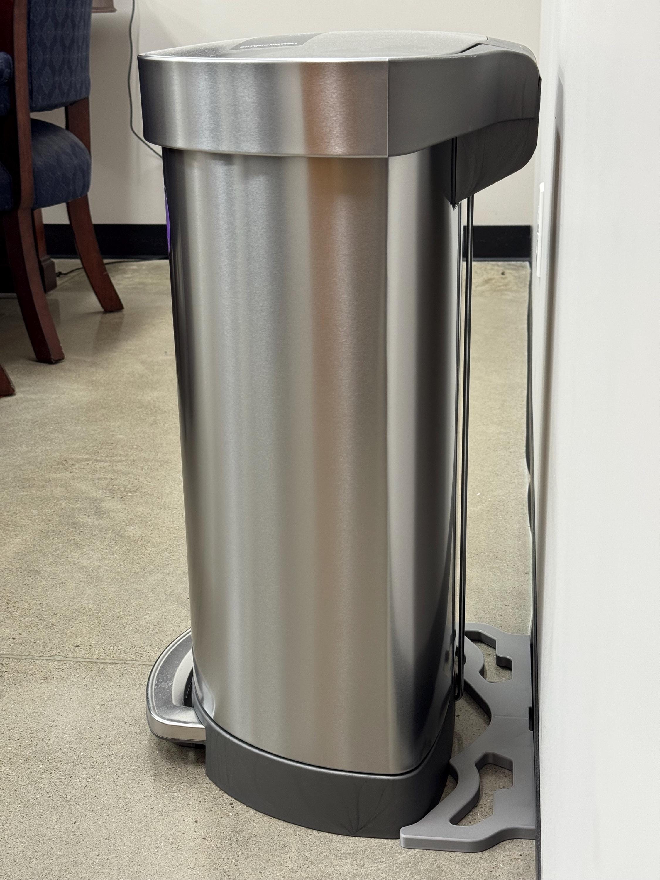 NoScoot: Trashcan Spacer 00210-13 Compatible with SimpleHuman Trash Can 45L Semi-Round Models CW2030 and CW2099