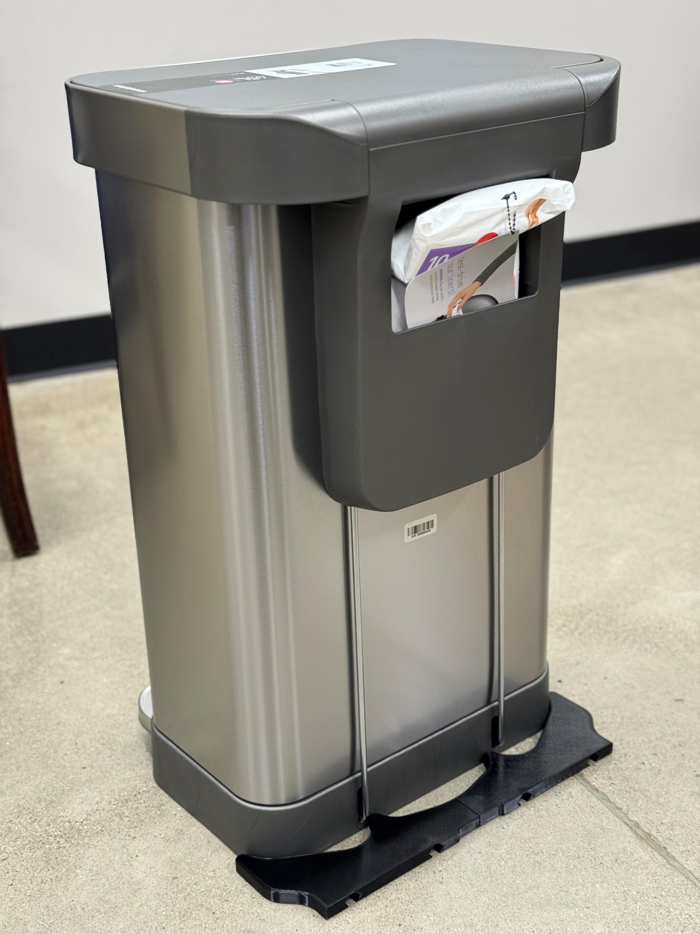 NoScoot: Trashcan Spacer 00210-12 Compatible with SimpleHuman Trash Can 45L Rect Models CW2024, CW2027, CW2080, and CW2092