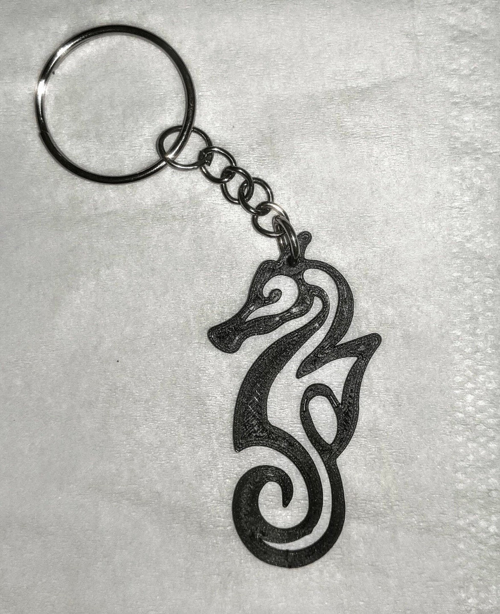 3D Printed Stylized Animal Pets Kitten, Lop-ear Bunny, Seahorse Profile Silhouette Keychain Charms