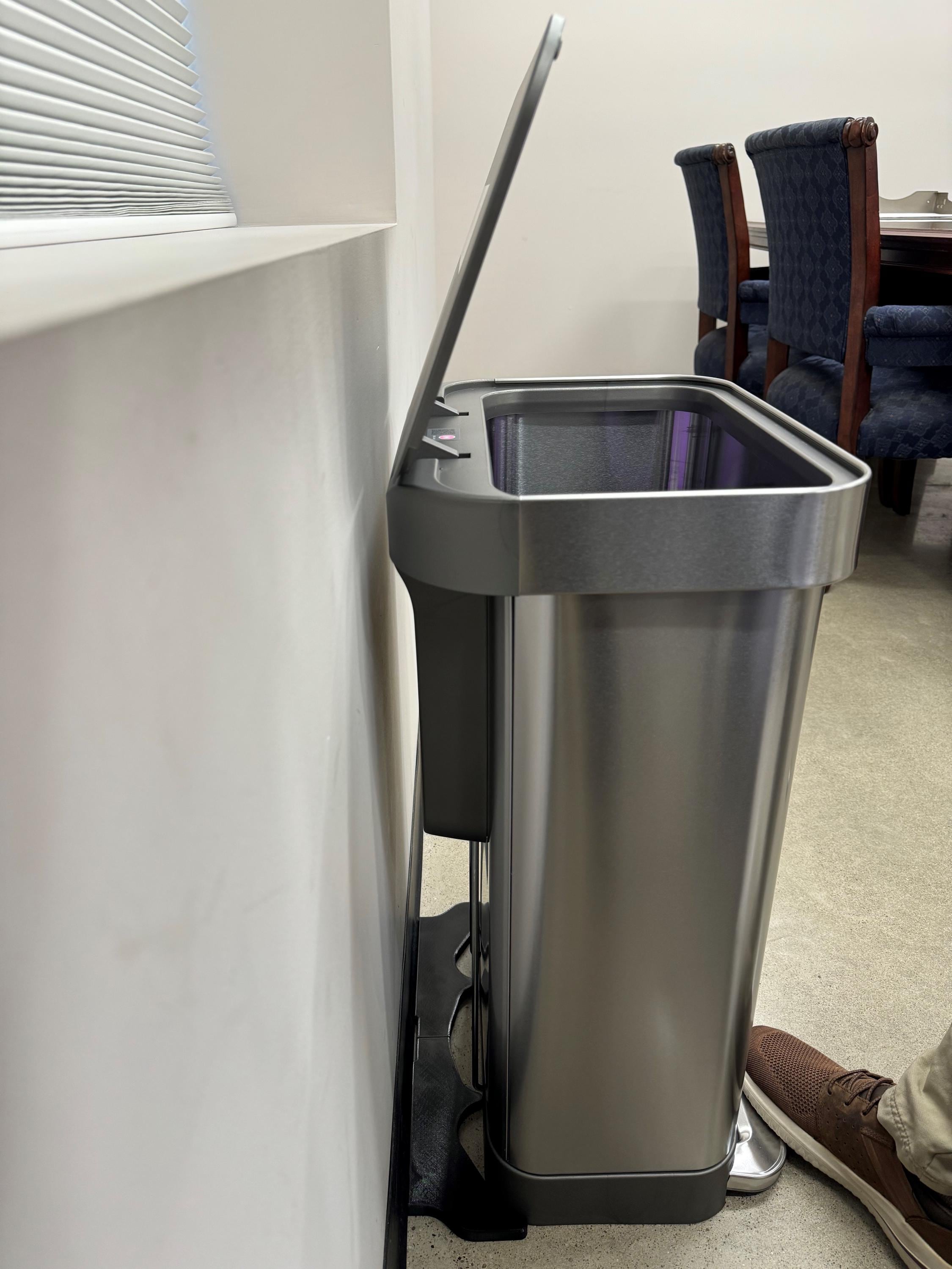 NoScoot: Trashcan Spacer 00210-12 Compatible with SimpleHuman Trash Can 45L Rect Models CW2024, CW2027, CW2080, and CW2092