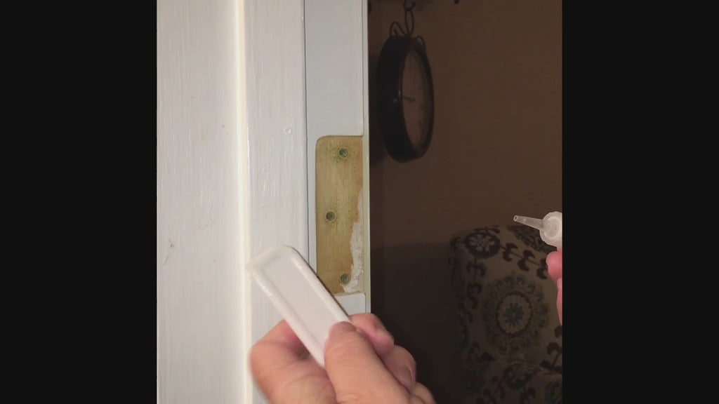 Short overview video showing the door hinge filler installation process from start to finish.